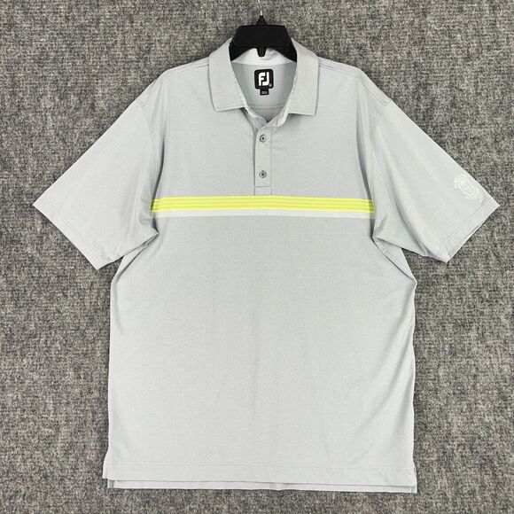 FootJoy Polo Shirt Mens XL Gray Golf Performance Tech Hilton-Head Clubhouse Fair - Picture 1 of 8